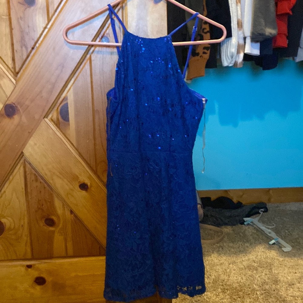 Blue juniors prom dress